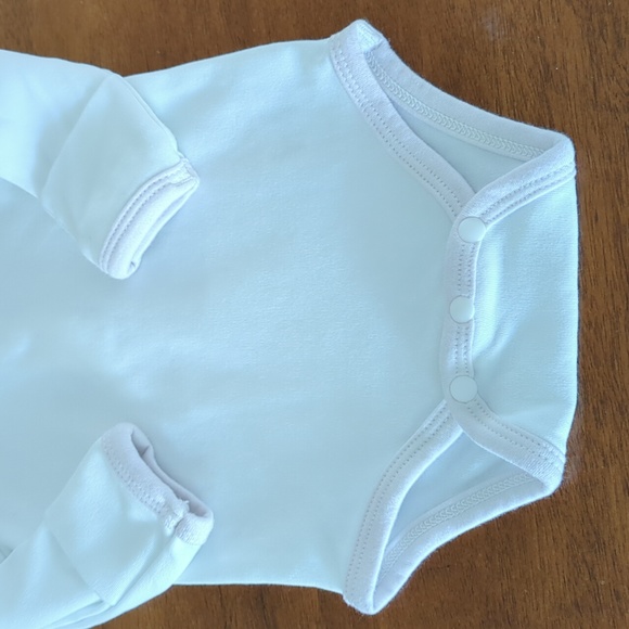 peterpan collar Bodysuit 100% Cotton Romper 0M-3M - Picture 5 of 7